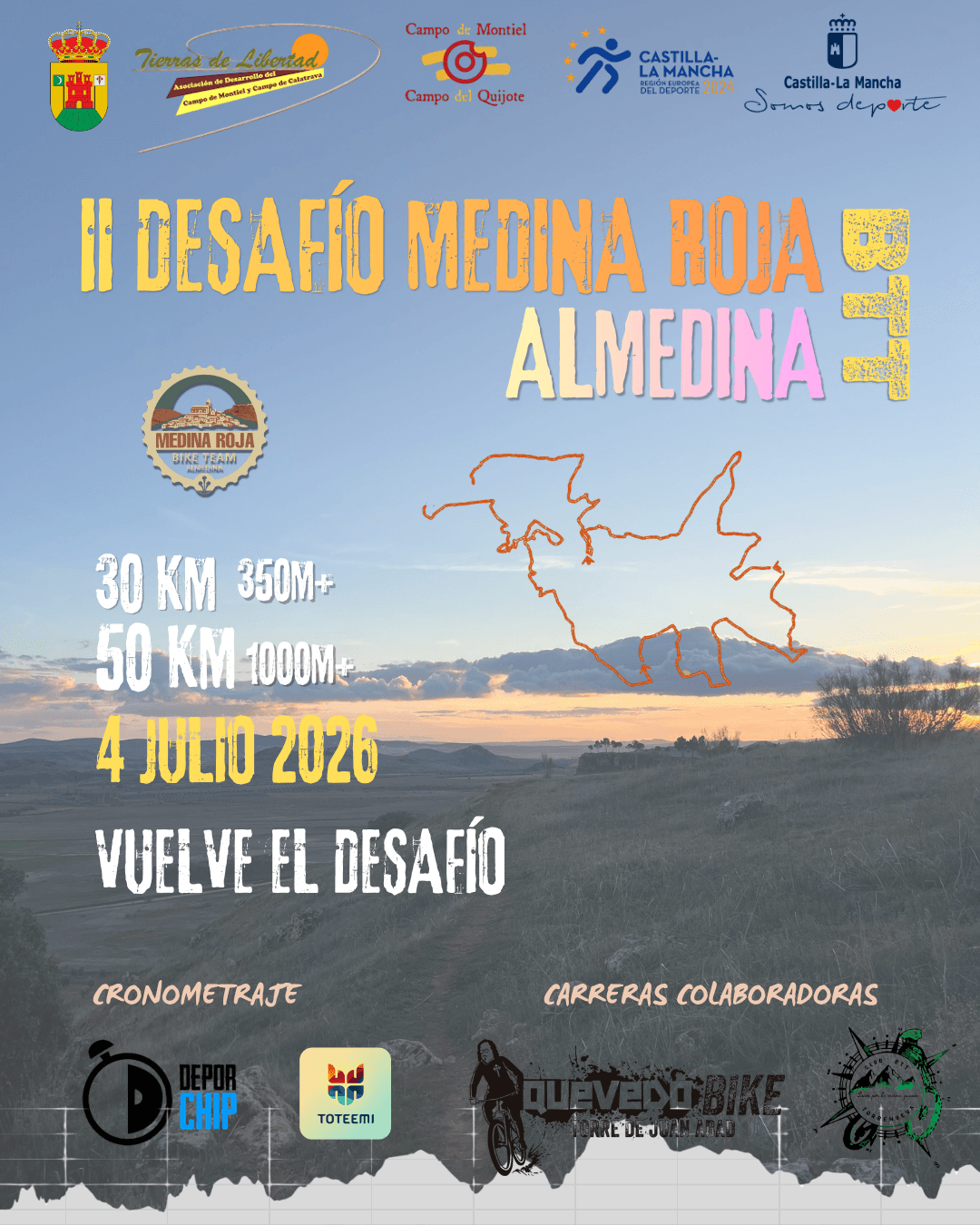 Cartel oficial II Desafío Medina Roja BTT